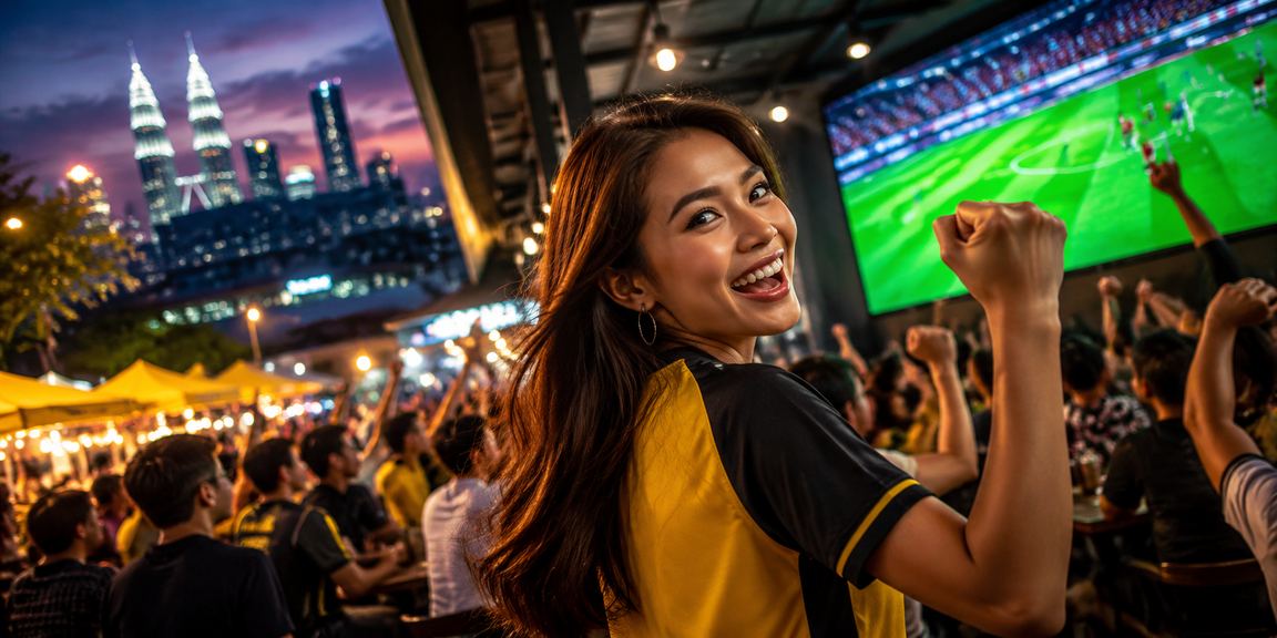 Peminat bola sepak Malaysia menonton perlawanan langsung sambil log masuk ke akaun pertaruhan indo18